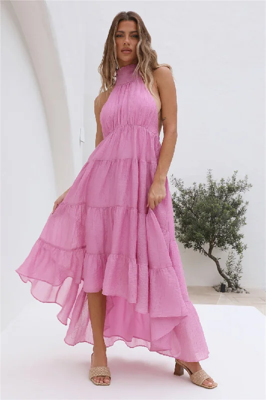 Mini Women Dress with a Short Hem for a Young and Trendy StyleSpring Sunsets Maxi Dress Pink