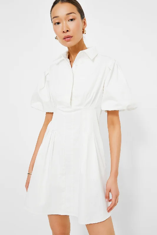 Sheath Women Dress with a Tailored Fit for a Professional LookWhite Mini Delaney Dress