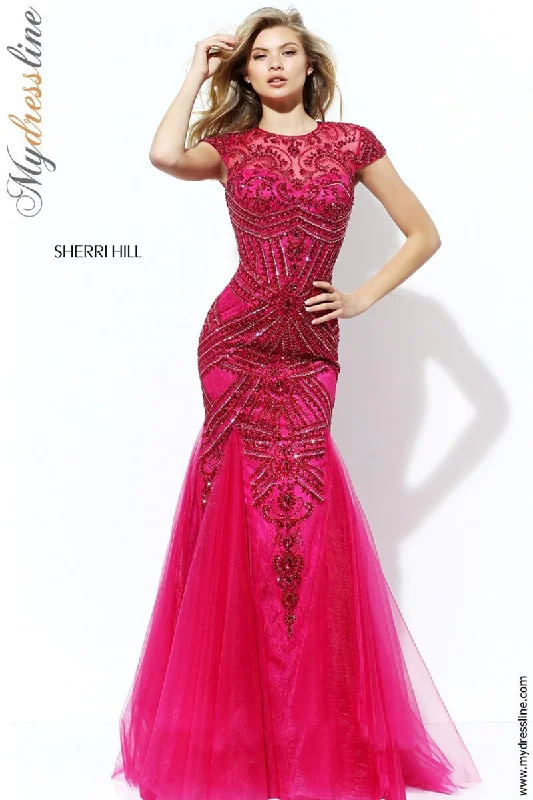 Ruffled Women Dress with Multiple Layers for a Playful and Girly StyleSherri Hill 50516