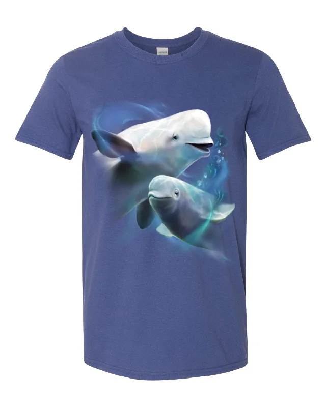 Long Sleeve Women T Shirt for Cooler WeatherAdult Beluga Whale T-Shirt