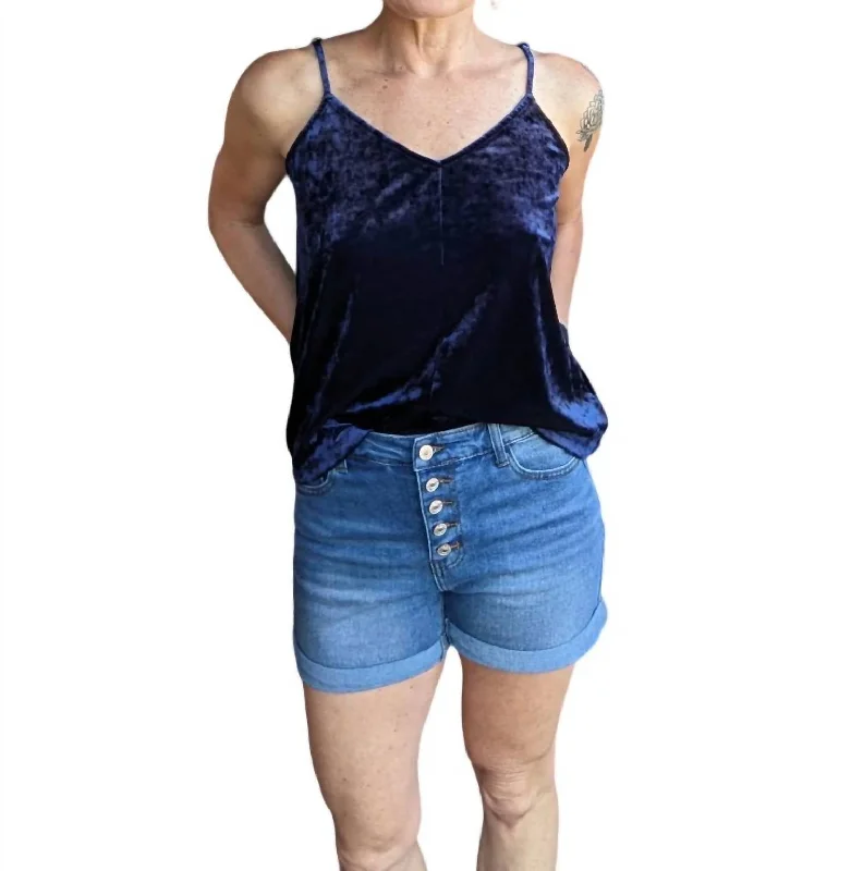 Solid Color Women Shorts in Bright Hues for a Bold StatementAmericana Pocket Shorts In Blue