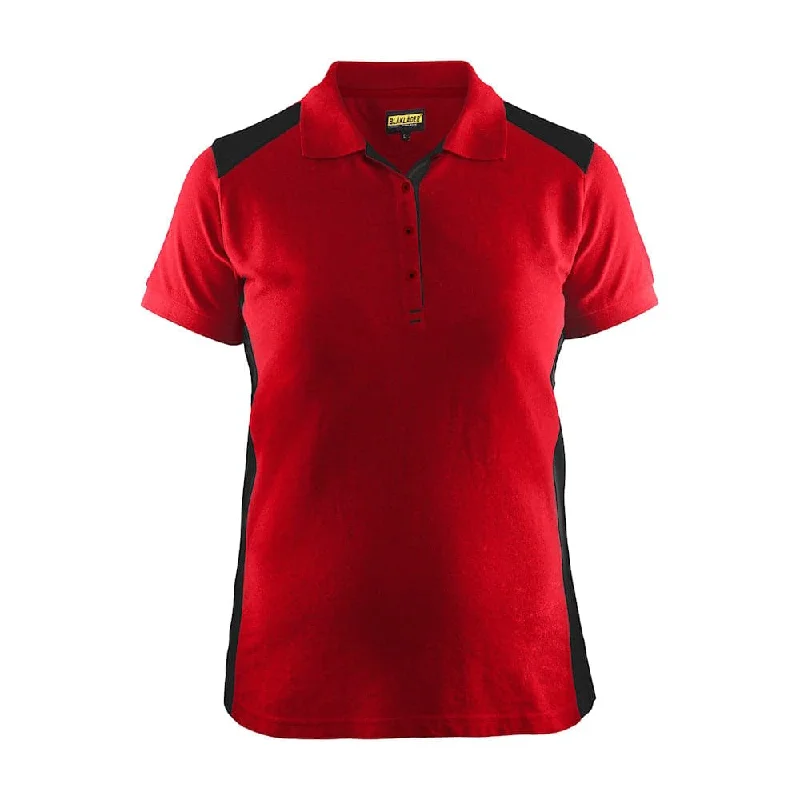 Organic Cotton Women T Shirt for Eco - Conscious WearersBlaklader 3390 Women's Polo Shirt Red/Black