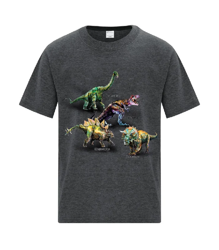 Sequined Women T Shirt for a Sparkly Night OutYouth Dinosaur Collage T-Shirt