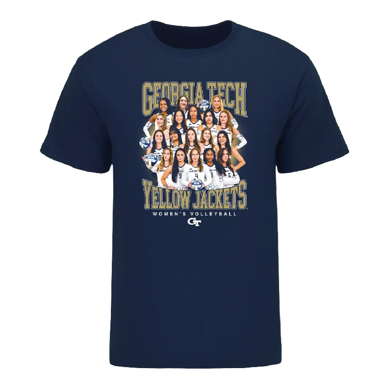 Muscle Women T Shirt for a Sporty and Casual LookGeorgia Tech Yellow Jackets 2024-2025 Women's Volleyball Team T-Shirt