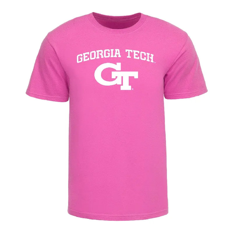 Organic Cotton Women T Shirt for Eco - Conscious WearersGeorgia Tech Yellow Jackets Pink Out T-Shirt