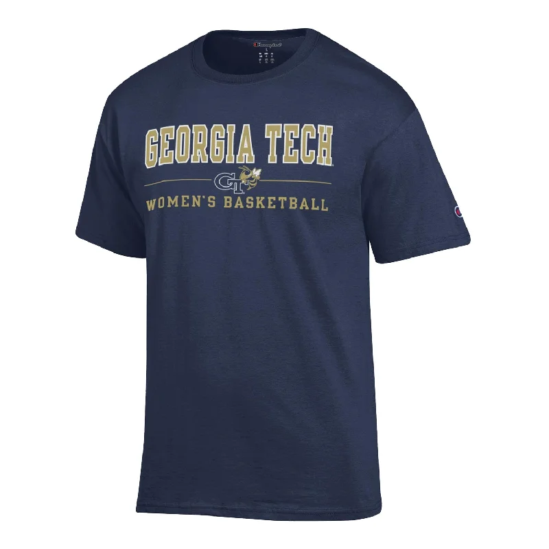 Graphic Print Women T Shirt for a Trendy StatementGeorgia Tech Yellow Jackets Women's Basketball Navy T-Shirt