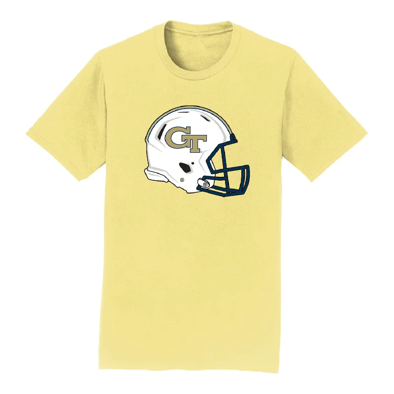 Sheer Women T Shirt for a Stylish and Alluring LookGeorgia Tech Yellow Jackets Football Helmet Gold T-Shirt