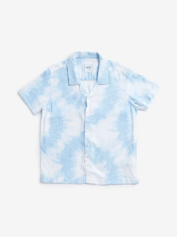 Cargo Women Shorts with Multiple Pockets for FunctionalityHOP Kids Blue Tie-Dye Printed Shirt