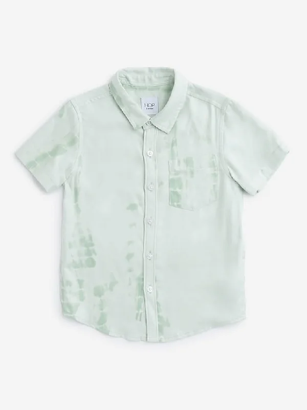 Ruffled Hem Women Shorts to Add a Feminine TouchHOP Kids Sage Abstract Printed Shirt