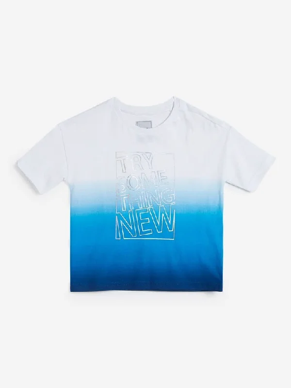 Cuffed Women Shorts for a Laid - Back and Trendy LookHOP Kids White Text Print Pure Cotton T-Shirt