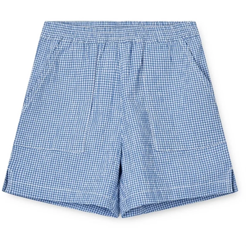 Bermuda Women Shorts for a Classic and Sophisticated LookLiewood Y/D Check Riverside/Crisp White Elty Seersucker Check Shorts