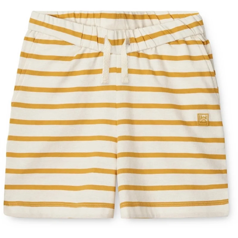 Denim Women Shorts with Distressed Details for a Casual VibeLiewood Y/D Stripe Creme De La Creme/Yellow Mellow Bako Stripe Shorts