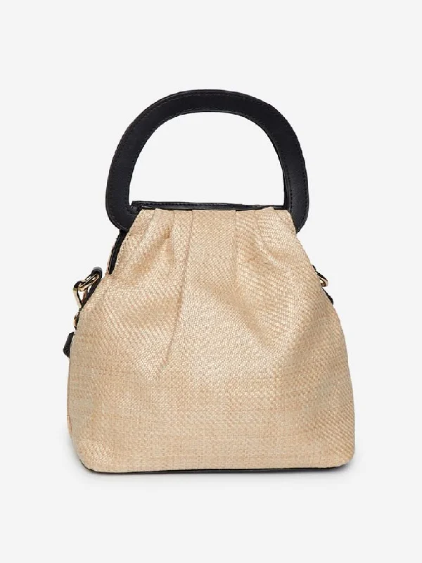 Solid Color Women Shorts in Bright Hues for a Bold StatementLOV Light Brown Jute Judy Handbag