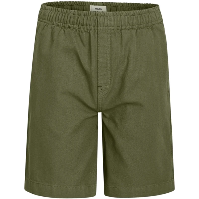 Twill Women Shorts with a Smooth Texture and DurabilityMads Nørgaard Dyed Canvas Seano Shorts Olivine