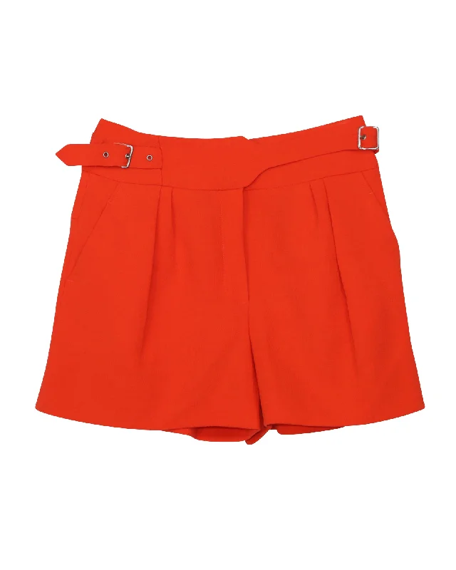 Leather Look Women Shorts for an Edgy and Chic StyleNina Ricci Shorts in Orange Wool