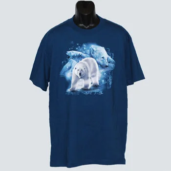 Long Sleeve Women T Shirt for Cooler WeatherYouth Northern King Bear T-Shirt (Polar Bear)