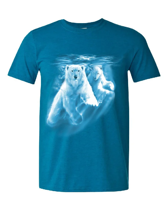 Sheer Women T Shirt for a Stylish and Alluring LookAdult Polar Swim Team T-shirt (Polar Bears swimming)