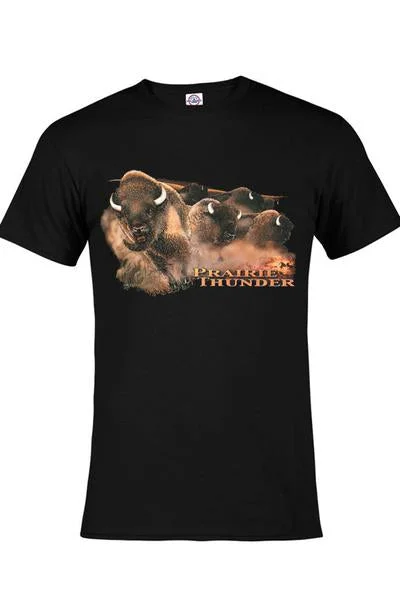 Sheer Women T Shirt for a Stylish and Alluring LookAdult Prairie Thunder T-Shirt (Stampeding Bison)