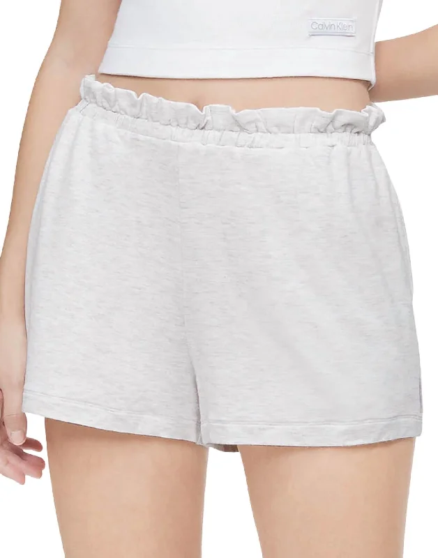 Denim Women Shorts with Distressed Details for a Casual VibePure Lounge Sleep Short In Snow Heather