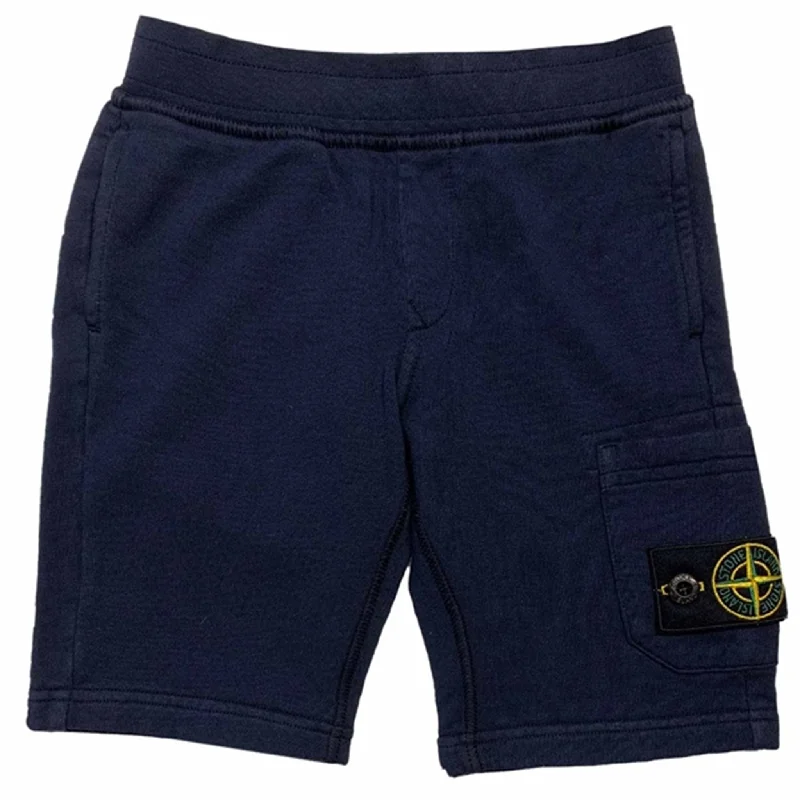 Embroidered Women Shorts with Intricate DesignsStone Island Fleece Shorts Navy Blue