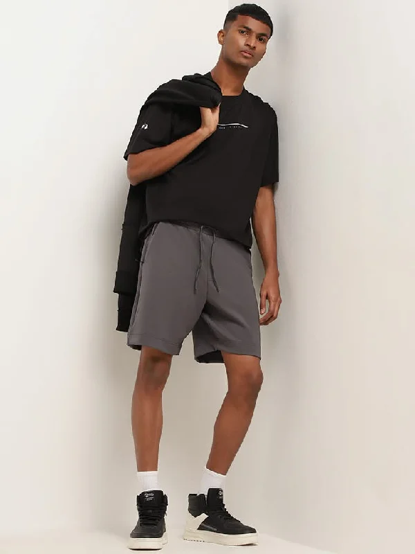 Twill Women Shorts with a Smooth Texture and DurabilityStudiofit Grey Relaxed Fit Bermuda Shorts