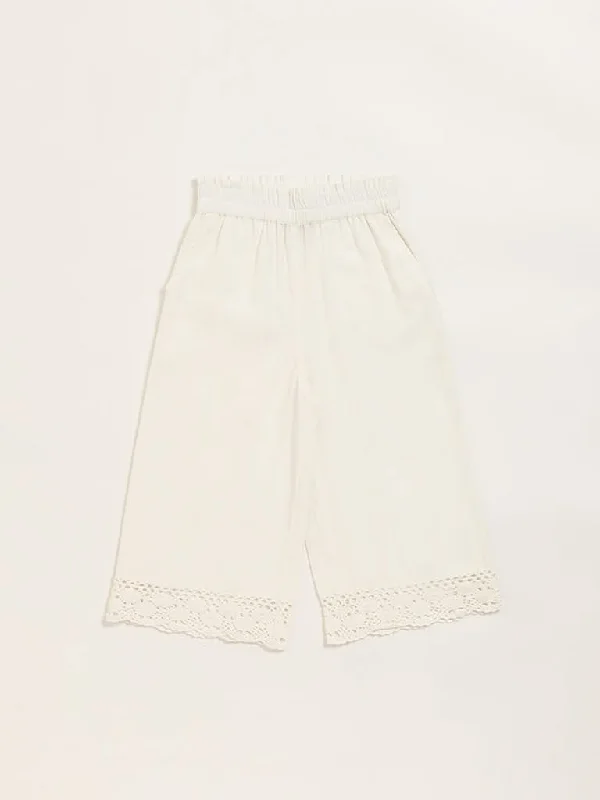 Printed Floral Women Shorts for a Summer - Ready StyleUtsa Kids Off-White Lace Trim Palazzos (8 -14yrs)