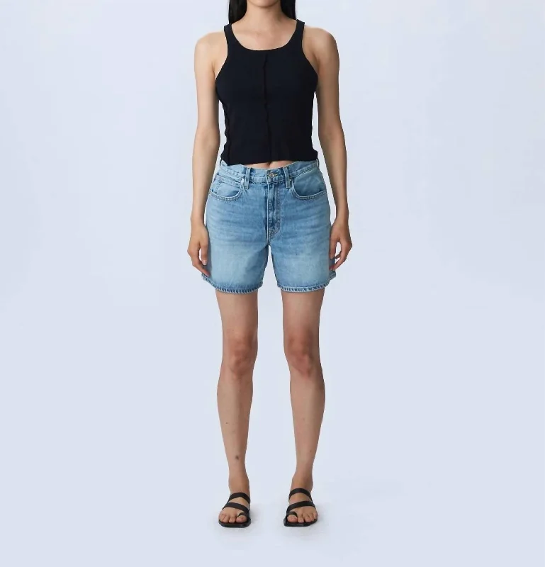 Printed Animal Print Women Shorts for a Wild and Stylish AppearanceWalker Denim Short In Heartache