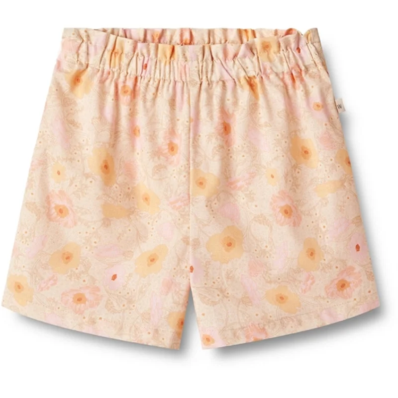 Twill Women Shorts with a Smooth Texture and DurabilityWheat Alabaster Flower Shorts Silja