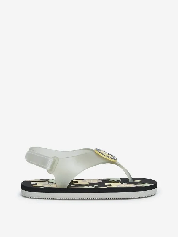 Twill Women Shorts with a Smooth Texture and DurabilityYellow Kids Black Lion Print Sandals