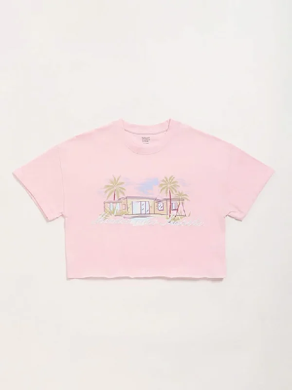 Belted Women Shorts to Enhance the WaistlineY&F Kids Pink Printed Crop T-Shirt