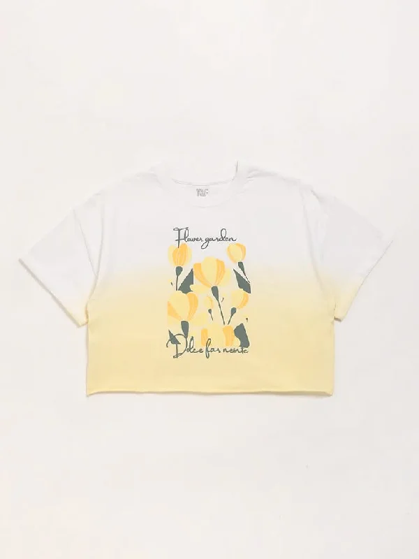 Jeanette Women Shorts with a Soft and Comfortable FeelY&F Kids Yellow Crop T-Shirt